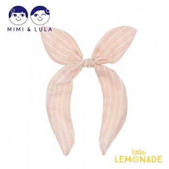 【Mimi&Lula】PINK STRIPE COCO BOW ALICE BAND　PINK/ ピンクストライプ リボンカチューシャ (702054 04) SALE