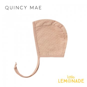 【Quincy Mae】 POINTELLE BABY BONNET PETAL【6-12か月/12-24か月】 QM021PT ボンネット ベビー 帽子  YKZ 21SS SALE