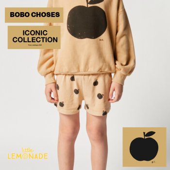 【BOBO CHOSES】 ICONIC COLLECTION　Shorts ミニりんご柄  ライトブラウン 【122cm / 6-7歳】 321EC076  ボボショーズ YKZ