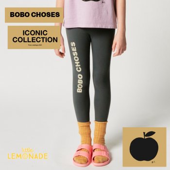 【BOBO CHOSES】 ICONIC COLLECTION　Leggingsロゴ グレー 【2-3歳/4-5歳】 321EC079  ボボショーズ YKZ