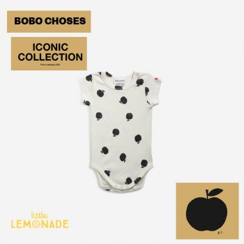 【BOBO CHOSES】 ICONIC COLLECTION　body ミニリンゴ柄 ホワイト 【6-12M/12-18M】 321EB048 21SS ボボショーズ YKZ