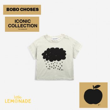 【BOBO CHOSES】 ICONIC COLLECTION　T-shirt 雲柄 白【12-18M/24-36M】 321EB044 ボボショーズ  YKZ
