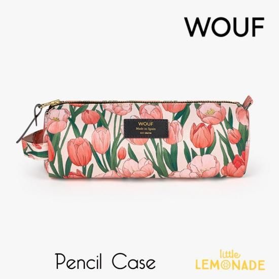 Wouf ペンケース Amsterdam School Pencil Case 花 ピンク チューリップ おしゃれ 小物入れ 筆箱 Mps