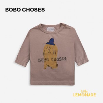 【BOBO CHOSES】 Dog In The Hat long sleeve T-shirt 【12-18か月/18-24か月】  221AB026 21AW YKZ SALE