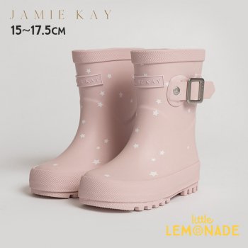  【Jamie Kay】 子供用 長靴 GUMBOOTS - OLD ROSE WITH STAR PRINT 【15cm-17.5cm】 ピンク 星柄 レインブーツ 
