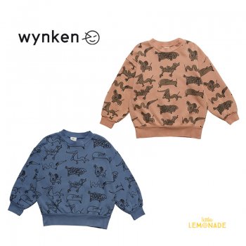 【wynken】 Arkle Sweat / DULL PINK ・ YEUX BLUE 【 4歳 / 6歳 】 WK11J22 子供服 犬 長袖 スエット 21AW YKZ SALE