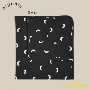 【organic zoo】 Midnight Reversible Blanket ブランケット お月さま柄 ブラック オーガニックコットン BLJMOZ 21AW