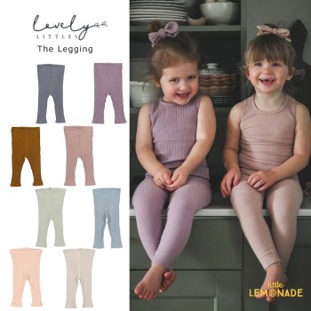 【LOVELY LITTLES】 The Ribbed Legging 無地ベビー カラーレギンス  【 12か月・24か月・3歳 】 全7色 リブ YKZ