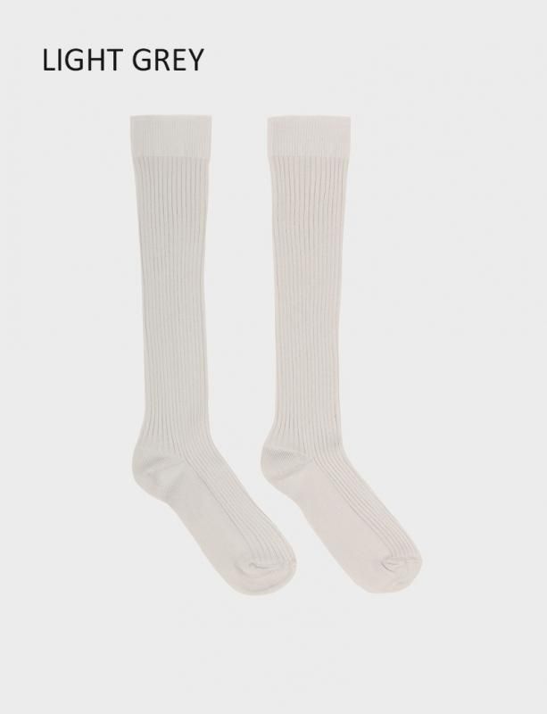 専用✴︎リスりんごJSK、ニーハイ LIMONADE】 ニーハイソックス Knee Ribbed | Grey / Light Grey