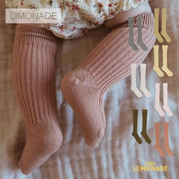 【LIMONADE】ニーハイソックス Knee Ribbed | 全7 色 ベビー用 子ども用 ハイソックス 長靴下 リモネード YKZ 