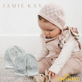 【Jamie Kay】 BONNET - OATMEAL MARLE  /  WHEAT MARLE【3-6か月/6-12か月】 ボンネット ベビー用 ニット帽  オートミール ジェイミーケイ　YKZ