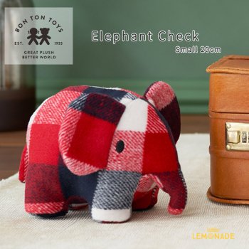 【BONTON TOYS】 Elephant Check Small 20cm 【 Red 】  ぞう チェック柄 【正規品】   ミッフィー＆フレンズ (BTT-021RD) 21AW YKZ