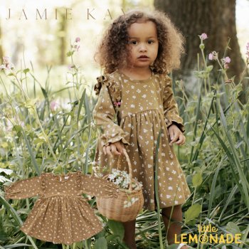 【Jamie Kay】 FRANKIE DRESS - MADELEINE FLORAL 【1歳/2歳/3歳/4歳】 ワンピース ブラウン 花柄 ジェイミーケイ ニュージーランド