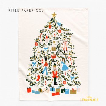 【RIFLE PAPER ライフルペーパー】  クリスマス タペストリー 布製 Holiday Tea Towel (TEX002)