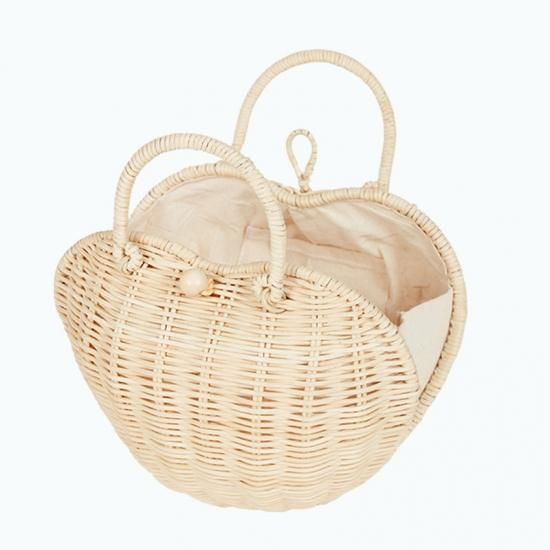 Olli Ella オリエラ】RATTAN LUVYA BAG ハート型 かごバッグ