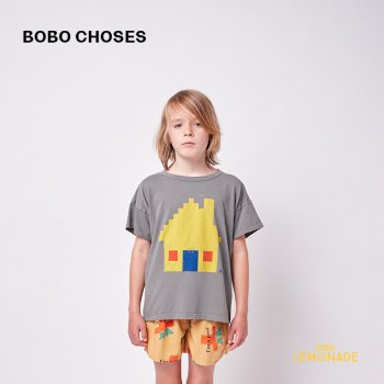 【BOBO CHOSES】 Brick House short sleeve T-shirt 【2-3歳・4-5歳・6-7歳】 (122AC011)  22SS YKZ ◆SALE