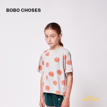 <img class='new_mark_img1' src='https://img.shop-pro.jp/img/new/icons1.gif' style='border:none;display:inline;margin:0px;padding:0px;width:auto;' />【BOBO CHOSES】  Balloon all over 3/4 sleeve T-shirt   【2-3歳・4-5歳・6-7歳】 (122AC016)  22SS YKZ