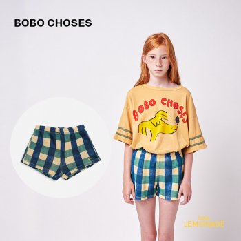 <img class='new_mark_img1' src='https://img.shop-pro.jp/img/new/icons1.gif' style='border:none;display:inline;margin:0px;padding:0px;width:auto;' />【BOBO CHOSES】  Checkered shorts  【2-3歳・4-5歳・6-7歳】 (122AC070)  22SS YKZ