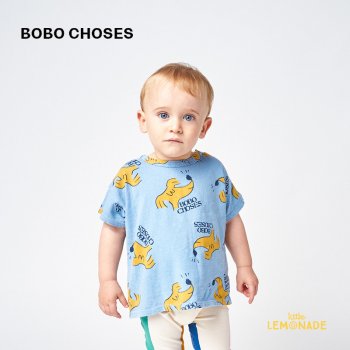 <img class='new_mark_img1' src='https://img.shop-pro.jp/img/new/icons1.gif' style='border:none;display:inline;margin:0px;padding:0px;width:auto;' />【BOBO CHOSES】  Sniffy Dog all over short sleeve T-shirt  【12-18・18-24か月】  (122AB004)   22SS YKZ