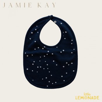 【Jamie Kay】  BIB - TINY STARS BLACK IRIS ビブ よだれかけ ベビー スター 星 ベビー服 22SS