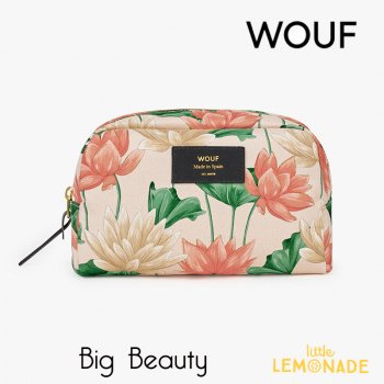 【WOUF】 化粧ポーチ Lotus Big Beauty 花 花柄 pouch マチ付きポーチ メイクアップバッグ メイクポーチ 化粧ポーチ (MB220003) 