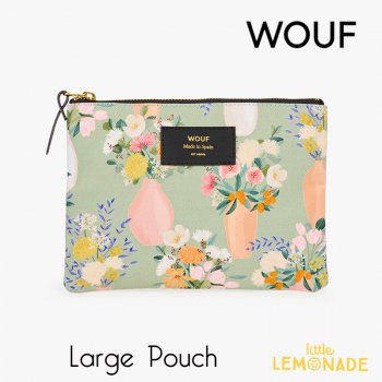 【WOUF】 ラージポーチ Aida Large Pouch 花 花柄 クラッチバッグ pouch バッグ 小物入れ 小物ポーチ (ML220006) 