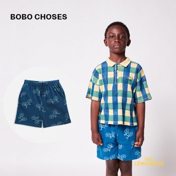 【BOBO CHOSES】 Bicycle all over bermuda shorts【98cm/2-3歳・110cm/4-5歳】 (122AC071)   22SS YKZ ◆SALE
