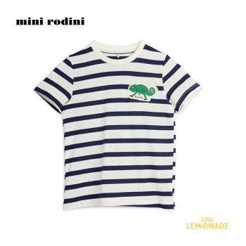 【Mini Rodini】  Lizard patch ss tee 【9か月-1.5歳 / 1.5-3歳 / 3-5歳】  半袖Tシャツ カメレオン (22220128) 22SS YKZ
