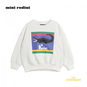 【Mini Rodini】  Crocodile multicolor sp sweatshirt 【1.5-3歳 / 3-5歳】  長袖 スウェット わに 
 (22220146) 22SS YK