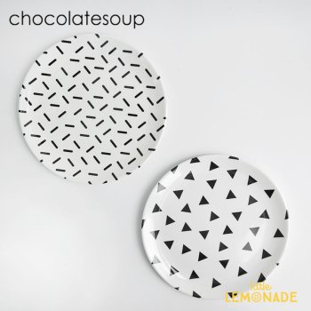 【chocolatesoup】 メラミンプレート トライアングル / スティック お皿 プレート 子供用食器 MELAMINE PLATE TRIANGLE/STICK CS-10096