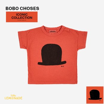 <img class='new_mark_img1' src='https://img.shop-pro.jp/img/new/icons1.gif' style='border:none;display:inline;margin:0px;padding:0px;width:auto;' />【BOBO CHOSES】 ICONIC COLLECTION 半袖 Tシャツ ハット柄  【12-18か月 / 24-36か月】 322EB001 レッド 帽子柄 アパレル YKZ