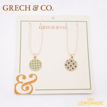 【Grech&co】 チェック エナメルネックレス2個セット / CHECK チェック柄 市松模様 ENAMEL NECKLACE グレックアンドコー(GCO2047) 