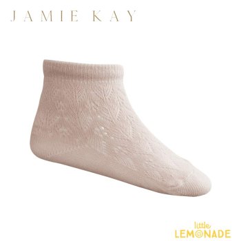  【Jamie Kay】  SCALLOP WEAVE ANKLE SOCK - PILLOW 【3-12か月/1-2歳/2-4歳/4-6歳】 靴下 ソックス ピンク ジェイミーケイ 22SS