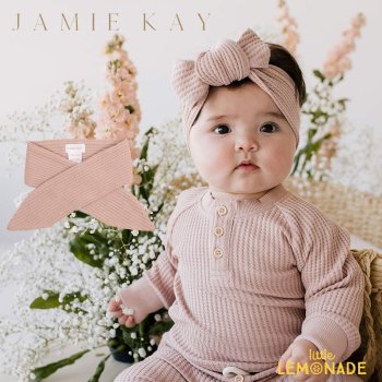  【Jamie Kay】  ORGANIC COTTON WAFFLE NOVA HEADBAND - DUSKY ROSE  【BABY/CHILD】 ヘアバンド ピンク 22SS