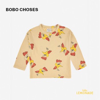 【BOBO CHOSES】 Mr O'clock all over long sleeve T-shirt【2-3歳 / 4-5歳 / 6-7歳】 (222AC019)  アパレル YKZ 22AW