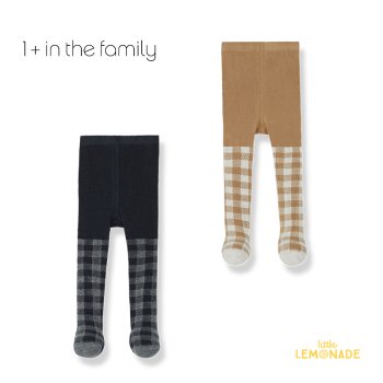 【1+ in the family】 EIRA caramel /navy 【3-6か月 / 6-12か月 / 12-24か月】 タイツ tights 防寒 重ね着  YKZ アパレル 22AW