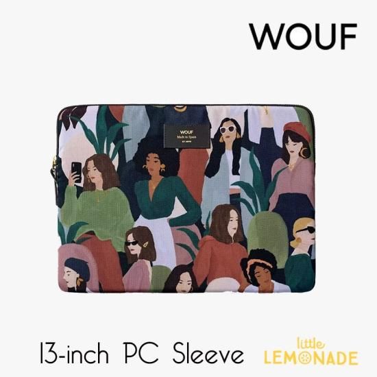 Wouf Gina 13インチ Pcケース パソコン用スリーブ 女性 Macbook Pro 13inch Pc Sleeve パソコンケース 大人 在宅勤務 おしゃれ レディース ノートブック Notebook ラップトップケース ウーフ リサイクル生地 S2011 あす楽 リトルレモネード