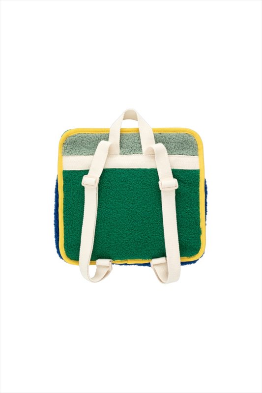 tinycottons】 COLOR BLOCK SHERPA TODDLER BACKPACK SAGE タイニー