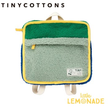 【tinycottons】 COLOR BLOCK SHERPA TODDLER BACKPACK SAGE タイニーコットンズ リュック バックパック AW22-353 YKZ YKZ