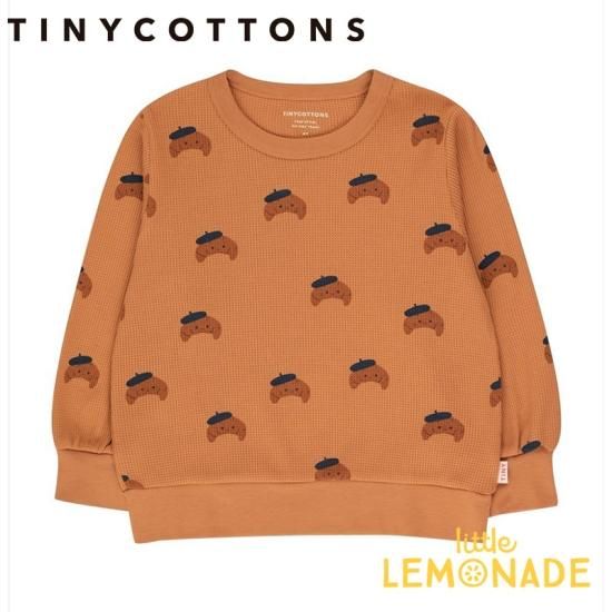 Tinycottons Croissants Sweatshirt 2歳 3歳 4歳 Light Brown Chestnut タイニーコットンズ 長袖 スウェット トレーナー ロンｔ トップス キッズ おしゃれ 女の子 男の子 赤ちゃん ベビー服 アパレル リトルレモネード クロワッサン Aw22 098 Ykz