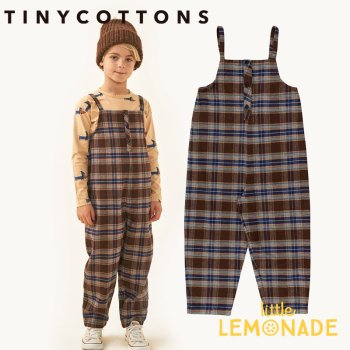 【tinycottons】 CHECK DUNGAREE mustard   【2歳/3歳/4歳】mustard  タイニーコットンズ ダンガリー サロペット AW22-371 YKZ SALE