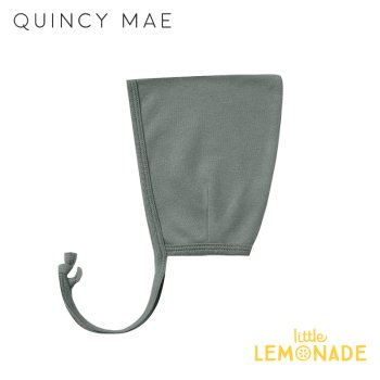 【Quincy Mae】 pixie bonnet | dusk 【6-12か月/12-24か月】 ピクシー ボンネット ブルーグリーン QM010OSC AW22 YKZ 