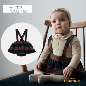 <img class='new_mark_img1' src='https://img.shop-pro.jp/img/new/icons1.gif' style='border:none;display:inline;margin:0px;padding:0px;width:auto;' />【MY LITTLE COZMO】 Organic plaid baby bloomers | unique【12か月/24か月】(LUNA192)   オーバースカート YKZ 22AW