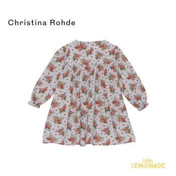 【CHRISTINA rohde】 Baby Dress No. 824 Fabric No. 17 ワンピース ライトブルー地 花柄  【12か月/18か月/24か月】  YKZ 22AW SALE