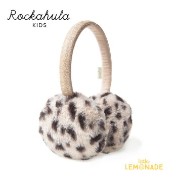 【Rockahula Kids】 Luna Snow Leopard Earmuffs-NATURAL  (T1891N)  レオパード柄 耳あて イヤーマフ ヒョウ柄  22AW