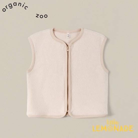 【Organic Zoo】 Almond Fleece Vest 【6-12か月/1-2歳/2-3歳/3-4歳】 ホワイト アーモンド ベスト 生成り  乳白色 重ね着 フリース オーガニックコットン オーガニックズー ベビー 子供 シンプル おしゃれ あす楽 リトルレモネード アパレル 22AW