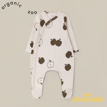 <img class='new_mark_img1' src='https://img.shop-pro.jp/img/new/icons1.gif' style='border:none;display:inline;margin:0px;padding:0px;width:auto;' />【Organic Zoo】 Basil Apple Orchard Suit 【0-3か月/3-6か月/6-12か月】 足付き カバーオール 緑 アップル 22AW 11BAOSLOZ
