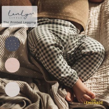 【LOVELY LITTLES】 The Printed Legging プリント レギンス  【 12か月・24か月・3歳 】 全3柄 Gingham / Steel Mushroom YKZ