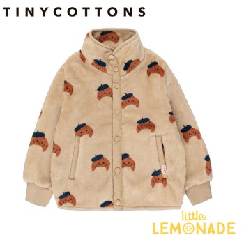 <img class='new_mark_img1' src='https://img.shop-pro.jp/img/new/icons1.gif' style='border:none;display:inline;margin:0px;padding:0px;width:auto;' />【tinycottons】 CROISSANT POLAR JACKET taupe 【2歳/3歳/4歳】 クロワッサン柄 ポーラー ジャケット コート AW22-231 YKZ