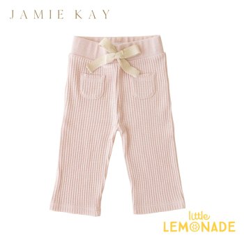 <img class='new_mark_img1' src='https://img.shop-pro.jp/img/new/icons1.gif' style='border:none;display:inline;margin:0px;padding:0px;width:auto;' />【Jamie Kay】 Organic Cotton Carter Waffle Pant - Provence Dusty Pink【1歳/2歳/3歳】 パンツ ボトムス ワッフル